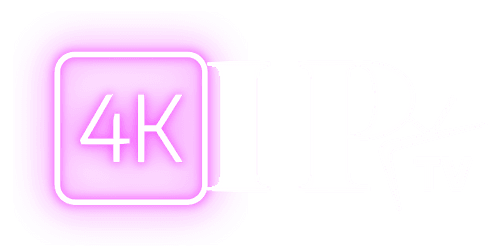 4k ip tv logo beyaz